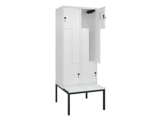 Z-garderobekast,HxBxD 2120x800x815mm,4vak,vak B 400mm,draaigrendel - 2