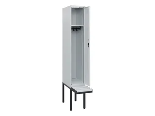 locker met bank,HxBxD 1950x300x815mm,1vak,vak B 300mm,cilinderslot - 1