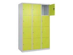 lockerkast,HxBxD 1850x1200x500mm,3x4vakken,vak B 400mm,cil.-slot