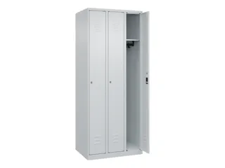 locker,HxBxD 1850x750x500mm,3vak,vak B 250mm,cil.-slot,staand op vloer - 2