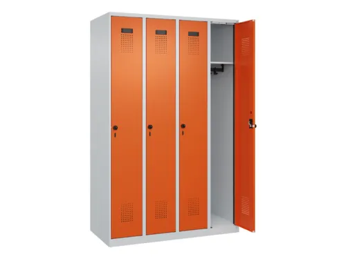 locker,HxBxD 1850x1200x500mm,4vak,vak B 300mm,draaigrendel