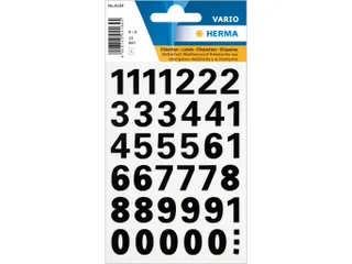 Etiket Herma 4164 15mm Getallen 0-9 Zwart Folie 39 stuks - 1