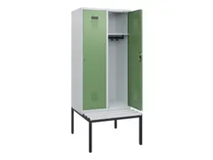 locker met bank,HxBxD 1950x800x815mm,2vak,vak B 400mm,cilinderslot