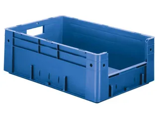 Euronorm Stapelkrat Blauw 210x600x400mm 38l Gesloten Grijpopening - 1