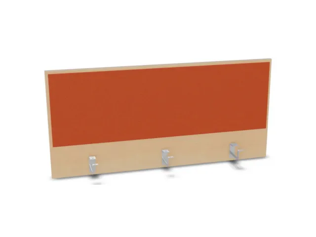 opzetpaneel,v. bureau,aanbouw achter,B 1200mm,NE-esdoorn,BN3012-oranje