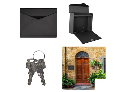 Brievenbus Mailbox Verona Mat Zwart Staal