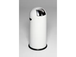 Push Afvalbak Staalplaat 33 Liter Hxd 690x375mm Wit - 4