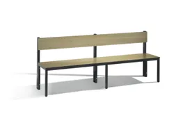 omkleedbank,HxLxD 796x2000x407mm,HPL eiken-sereno,frame staal RAL7021