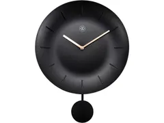 Wandklok nXt Bowl Ø 30cm zwart streepaanduiding