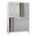 Garderobekast HxBxD 1850x1230x500mm 4x2 Vakken Klink Poten Ral7035