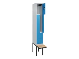 Z-garderobekast,HxBxD 2120x300x815mm,2vak,vak B 300mm,cil.-slot - 2