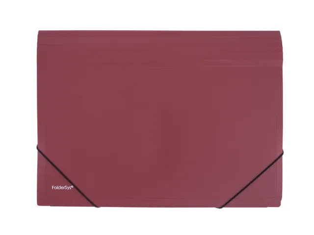 documentenmap accordeon Bordeaux rood 12-vaks
