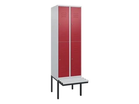 Dubbeldekse dekenkist,HxBxD 2120x600x815mm,2x2vak.,vak B 300mm