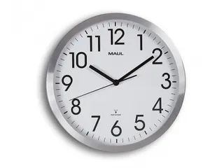 Wandklok MAUL Move RC Ø30,5cmx4.5cm aluminium/wit incl.batterij - 2