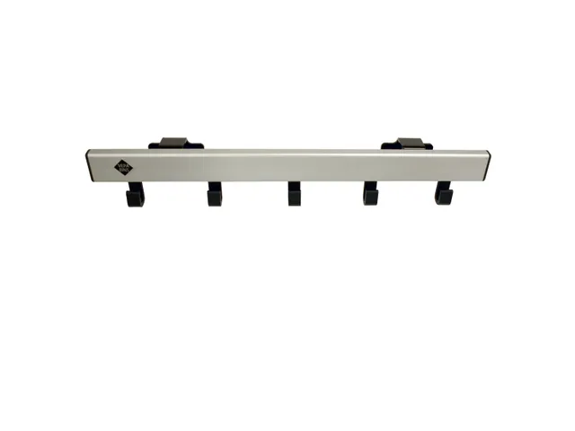 Pro-line Wandgarderobe 5 Haken zwart grijs