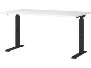 In hoogte verstelbaar bureau,HxBxD 680-910x1400x800mm,blad wit - 1