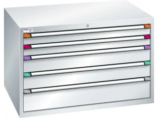 ladekast HxBxD 800x1205x695mm 5laden slot RAL7035 front RAL7035 - 2