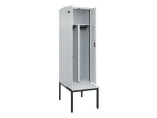 PBM-locker met bank,HxBxD 2120x600x815mm,2vak,vak B 300mm - 1