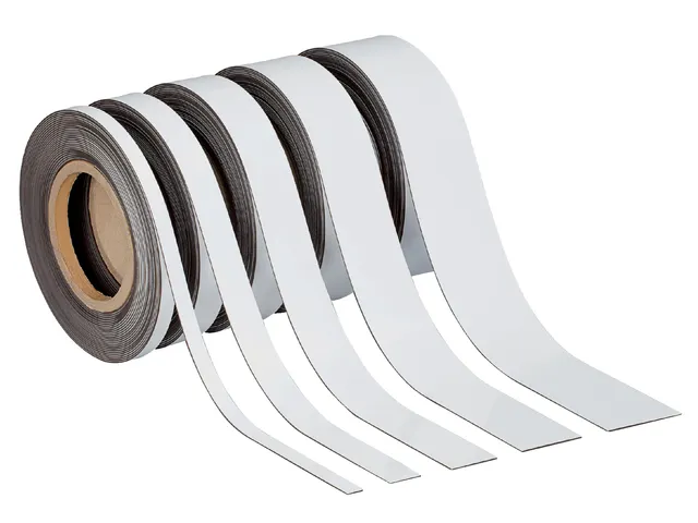 Bande magnétique MAUL 10mx20mmx1mm effaçable blanc