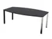 vergadertafel,HxBxD 740x2000x1200mm,vatvormig,CC-zwart