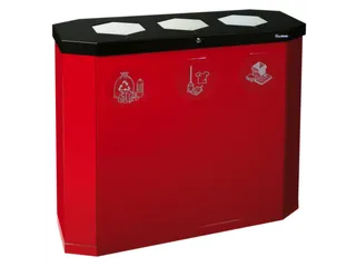 afvalverzamelstation,3x45l,HxBxD 830x950x355mm,3opening(en) - 1