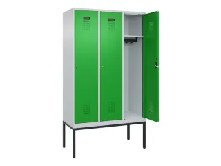 locker,HxBxD 2120x1200x500mm,3vak,vak B 400mm,cil.-slot,voetonderstel - 1