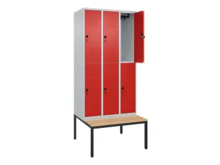 Dubbeldekse dekenkist,HxBxD 2120x900x815mm,3x2vak.,vak B 300mm - 2
