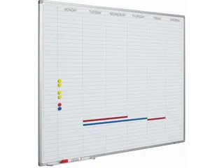 Planbord 90x120cm Softline profiel 8mm Werkdagen EN incl. dagenstrook - 1