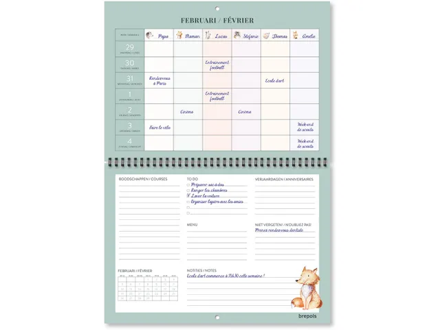 Calendrier Semaine, Français, 2027