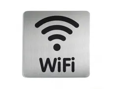 Pictogram Metaal Zilver Wifi 150x150mm