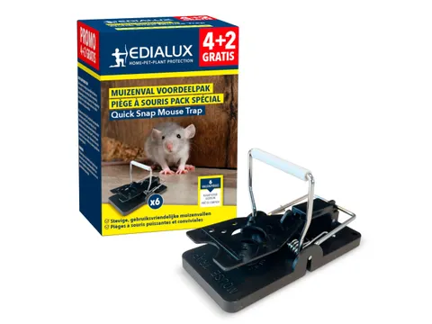 Quicksnap Muizenval, Promopack 4+2 Stuks