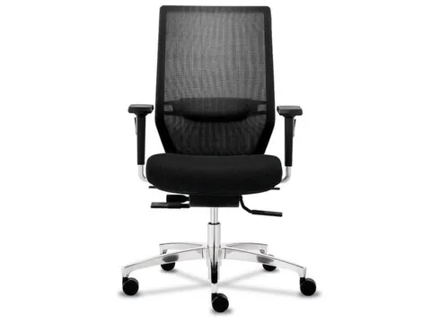 Dauphin Bureaustoel, rugleuning met netbekleding Zwart