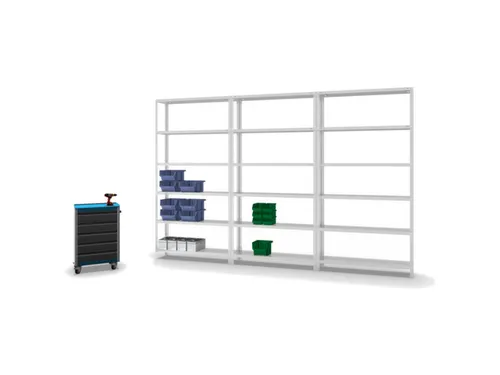 magazijnstelling,grondveld,HxBxD 2500x1300x300mm,vaklast 350kg