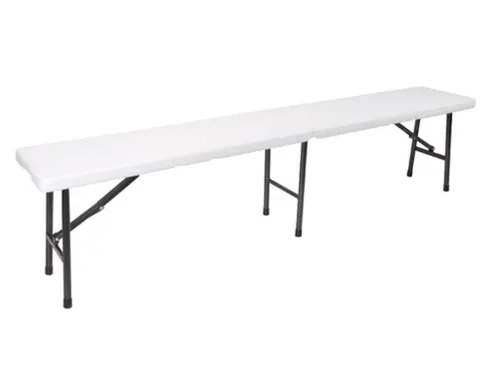 Inklapbare bank weerbestendig 180x25x43cm Wit