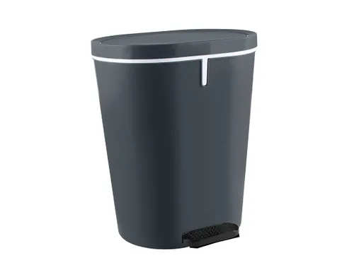 Pedaalemmer Zamora 25 Liter Antraciet Wit