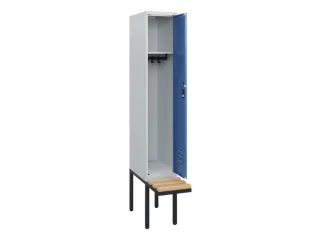 locker met bank,HxBxD 1950x300x815mm,1vak,vak B 300mm,cil.-slot - 2
