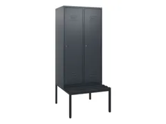 locker met bank,HxBxD 1950x800x815mm,2vak,vak B 400mm,cil.-slot