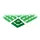 Hoekstuk Hd-pe Lxbxh 110x110x25mm Groen