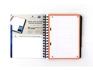 Projectboek Oxford A5+ Scribzee 6-gaats Lijn 120vel Blauw - 5