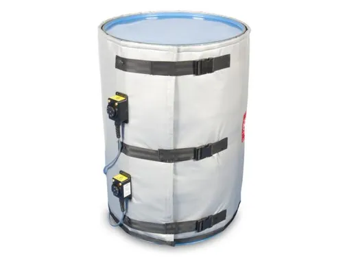 Verwarmingsmantel,V. 200L Vat,Buiten Glasvezel/Silicone,Zilverkleurig