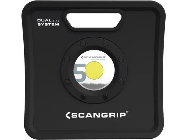 acculamp,behuizing gegoten aluminium,1 LED,5000lumen,draaggreep