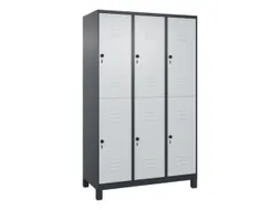dubbeldekse locker,HxBxD 1950x1200x500mm,3x2vak.,vak B 400mm