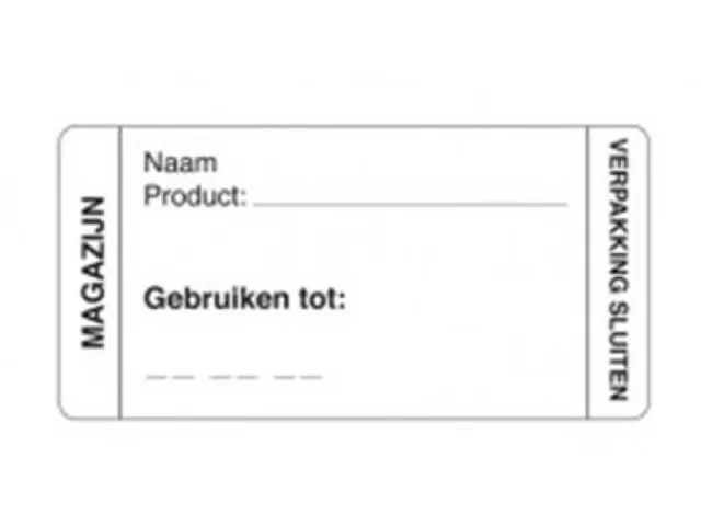 Daymark Sticker Label Magazijn afwasbaar Rol 250 Stuks