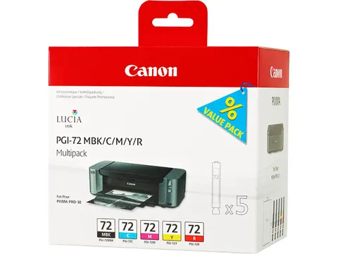 Pgi-72 Canon Pro10 Ink zwart + 4 kleuren