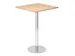 table haute,HxlxP 1116x800x800mm,carré,pied à disque chrome,tube ron
