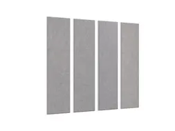 Akoestische PET-vilt wandtegels 30x120cm Lichtgrijs 4 Stuks