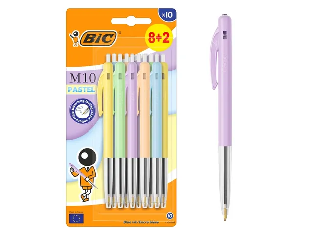 Balpen Bic M10 Colors Limited Edition medium assorti 8+2 gratis