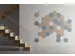 Akoestische PET-vilt Hexagon tegels blauw 30x26cm 22 stuks