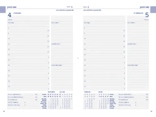 Agenda 2027 Ryam Twenty-four Mundior 1dag/1pagina blauw