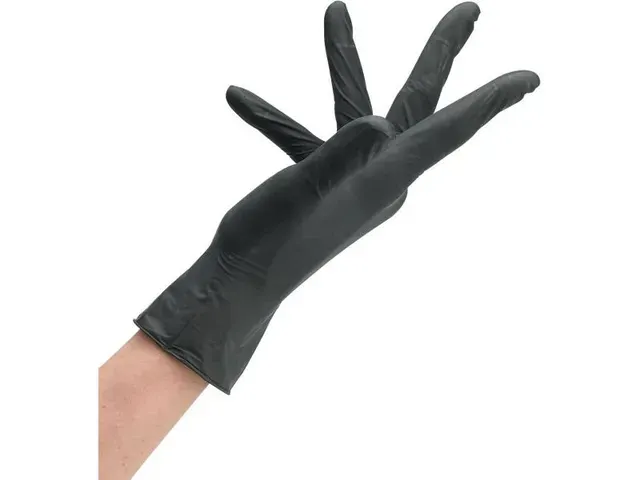 Gant nitrile non poudré Taille S noir 100 pièces